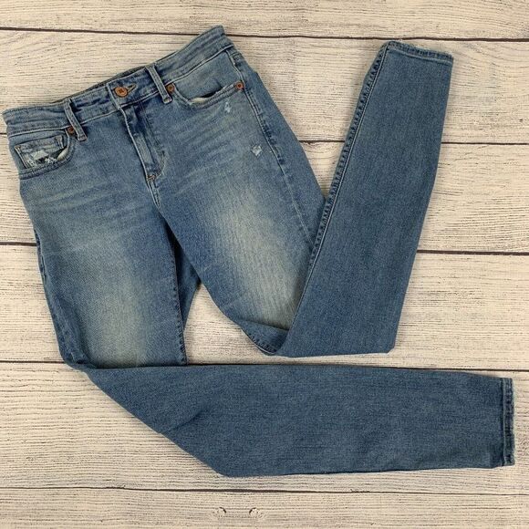 Lucky Brand sz 2 26 Jeans Ava Legging Jegging Skinny Destroyed Inseam 28" - Picture 1 of 11
